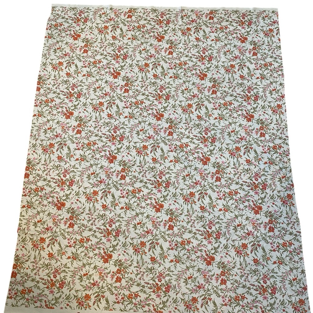 Vintage 1960s MCM Floral Fabric Crafting - Picture 2 of 3